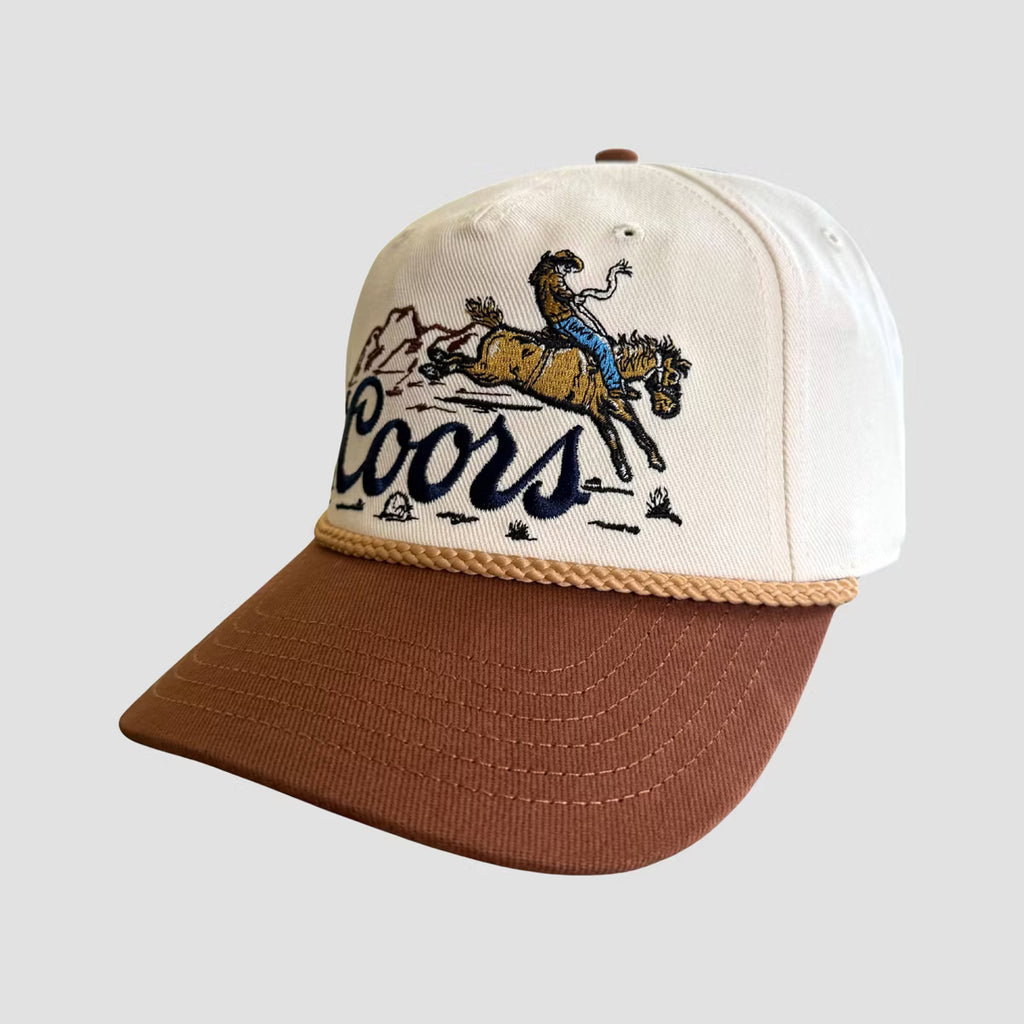 Men's Cowboy Baseball Hat – Brown & Cream