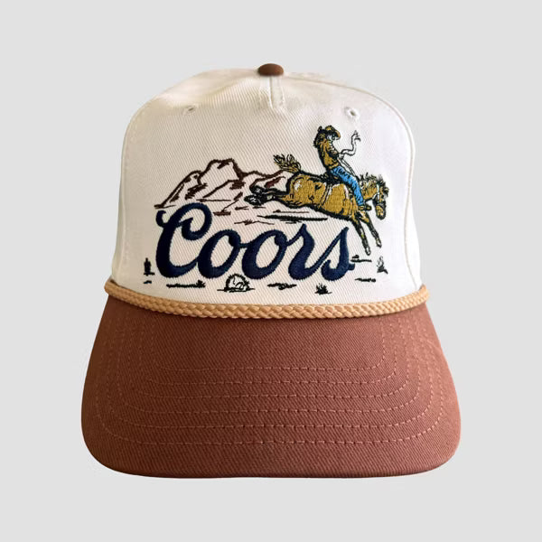 Men's Cowboy Baseball Hat – Brown & Cream