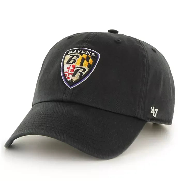 Men's Baltimore Ravens Black Adjustable Baseball Cap