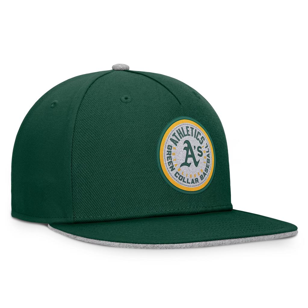 Men's Green Athletics Velo Snapback Hat – Modern Five-Panel Cap