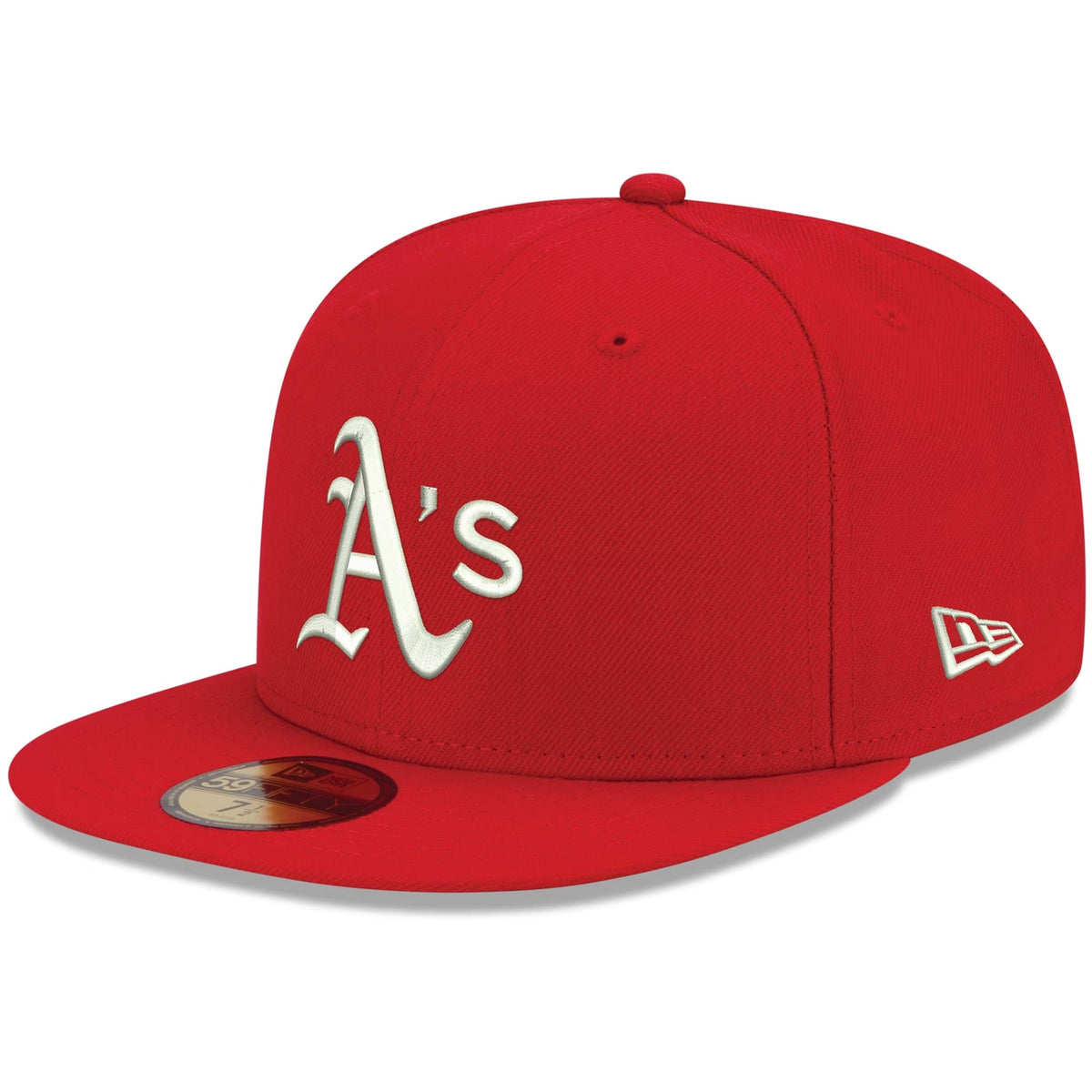 Men's Athletics Red &amp; White Logo Fitted Baseball Hat