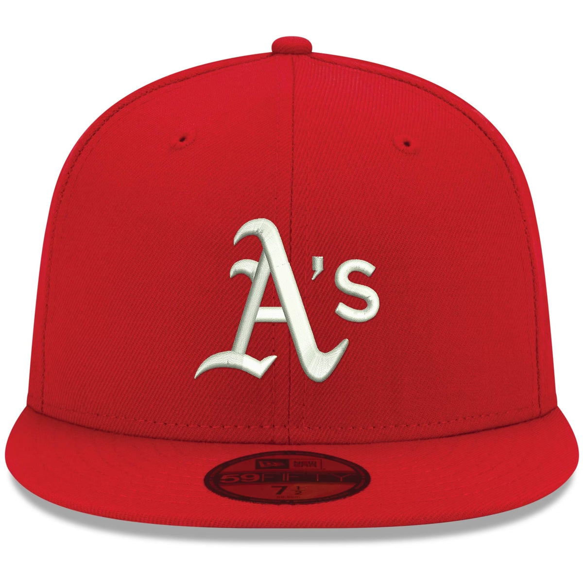 Men's Athletics Red &amp; White Logo Fitted Baseball Hat