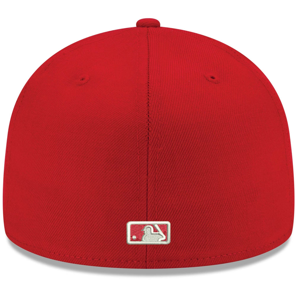 Men's Athletics Red &amp; White Logo Fitted Baseball Hat