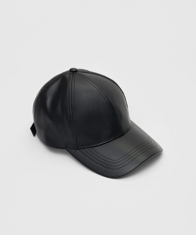 Black Leather Premium Cap